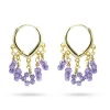 Rose Soleil - Shop online - orecchini da donna - tipologia ad anello placcati oro con cascata di zirconi ametista - Salamanca