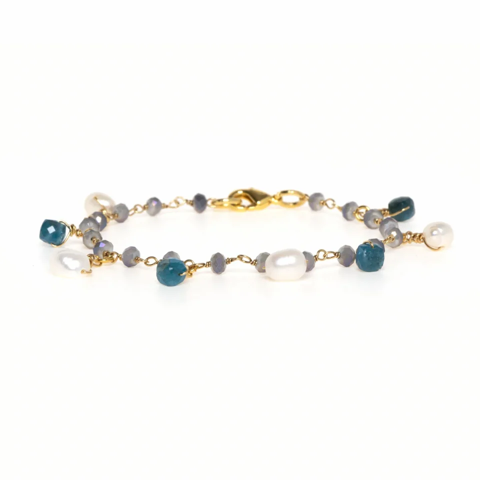 Rose Soleil - Shop online - cavigliere da donna - cavigliere estive - cavigliera in argento con pietre naturali - Augusta