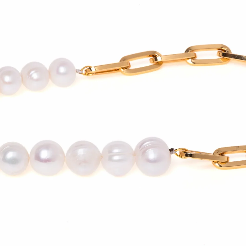Rose Soleil - Shop online - collane da donna - collana con perle di fiume - Collana da donna dorata con perle - Cara