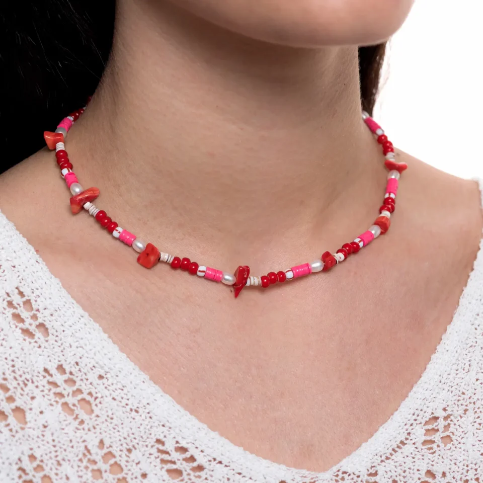 Rose Soleil - Shop online - collane da donna - collana placcata oro - collana con pietre - collana femminile realizzata a mano - Matty