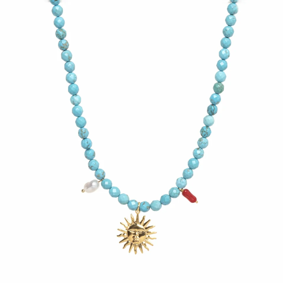 Rose Soleil - Shop online - collane da donna - collana placcata oro - collana da donna con ciondolo a forma di sole - Belen