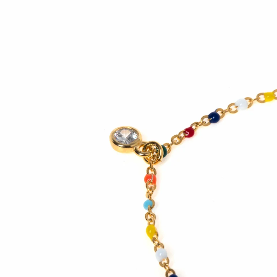 Rose Soleil - Shop online - collane da donna - collana placcata oro - collana per donna con zircone bianco - collana punto luce - Giuditta