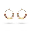 Rose Soleil - Boutique en ligne - boucles d'oreilles femme - boucle d'oreille avec anneau fin et nacre - Consuelo