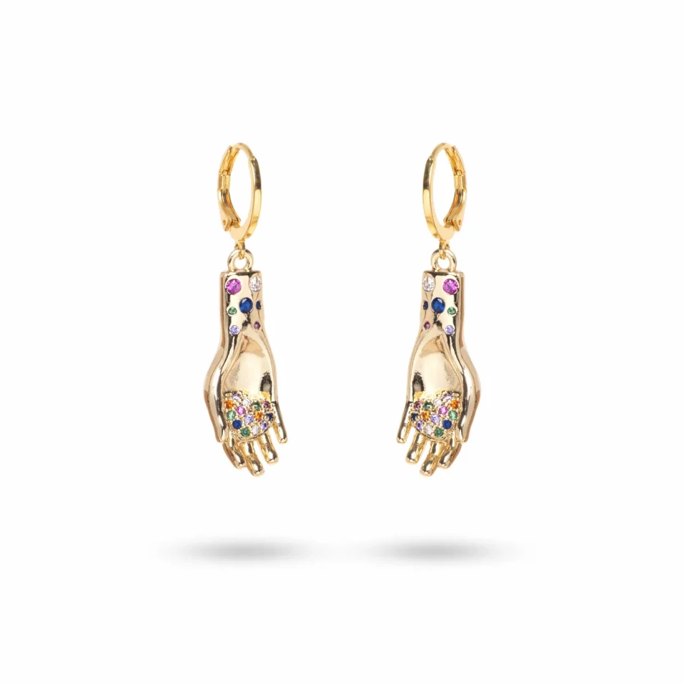 Rose Soleil - Shop online - orecchini da donna - orecchino con pendente a forma di mano - Teresa