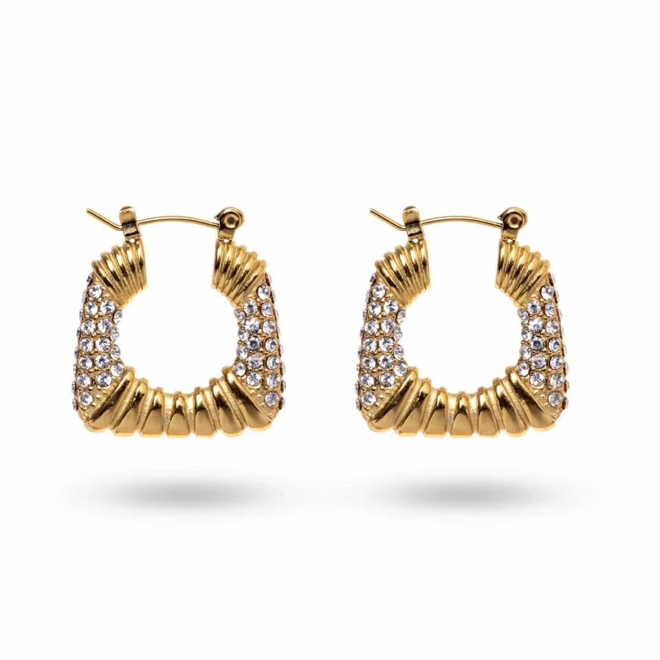 Rose Soleil - Shop online - orecchini da donna - orecchino elegante a cerchio con zirconi - Kiara