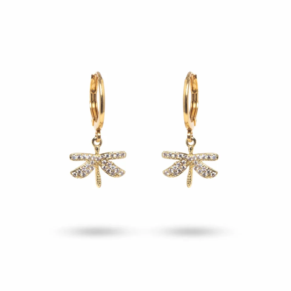 Rose Soleil - Shop online - orecchini da donna - orecchino elgante con pendente libellula - Naomi
