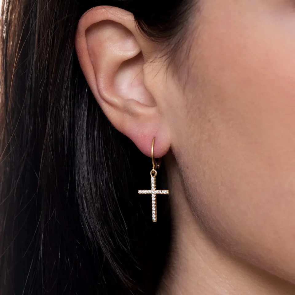 Rose Soleil - Shop online - orecchini da donna - orecchino raffinato con pendente e zirconi - Rachele