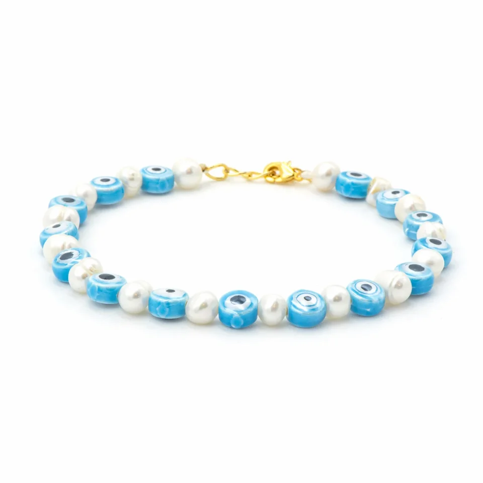 Rose Soleil - Shop online - cavigliere da donna - cavigliere estive - cavigliera di tendenza simbolo di fortuna - Turquoise Eye