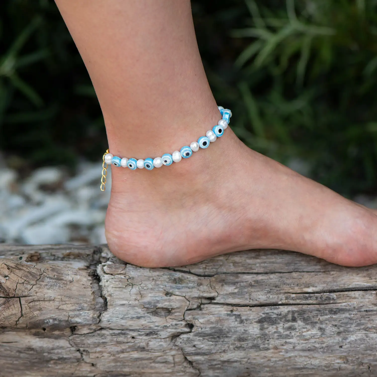 Rose Soleil – Shop online – cavigliere da donna – cavigliere estive – cavigliera di tendenza simbolo di fortuna – Turquoise Eye