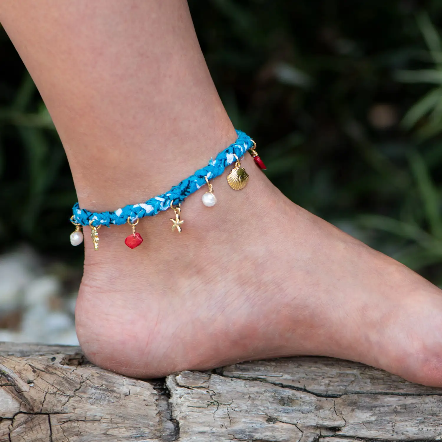 Rose Soleil – Shop online – cavigliere da donna – cavigliere estive – cavigliera estate di stile a bandana – Jayl