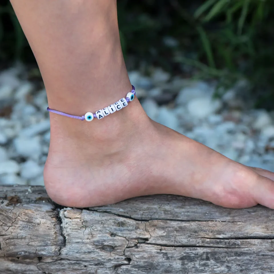 Rose Soleil - Shop online - cavigliere da donna - cavigliere estive - cavigliera personlizzabile con nome di tendenza - Lavand